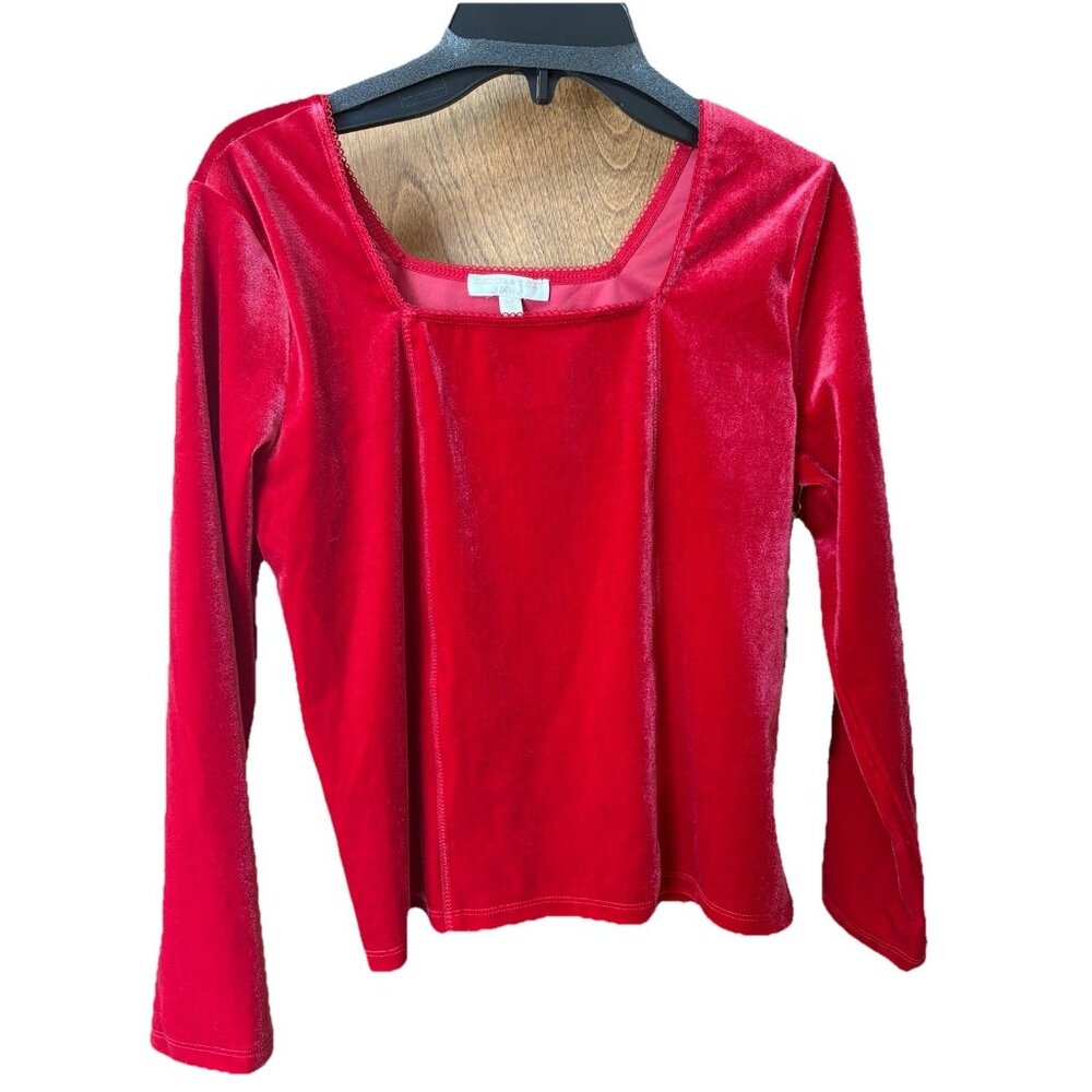 Chelsea & Violet Girls Velvet Top Sz 16 X Large Holiday Christmas Gift Princess